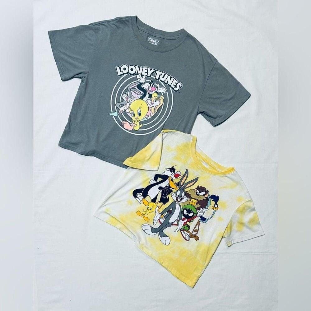Warner-bros Men's Grey and Yellow T-shirt